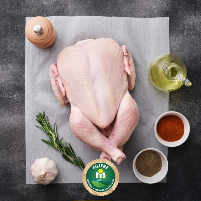 [00000341] Poulet x1 environ 1,25Kg - FILIERE M