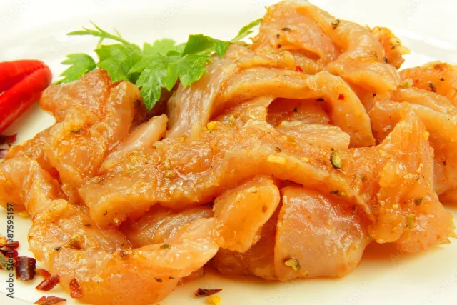 [00000364] Emincés de poulet marinés 250g