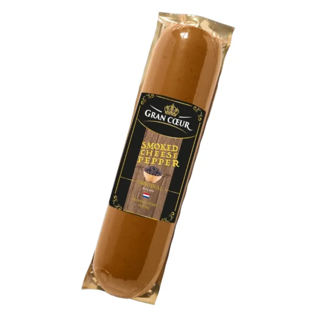 Fromage fumé au poivre en tranche 100g - GRAN COEUR